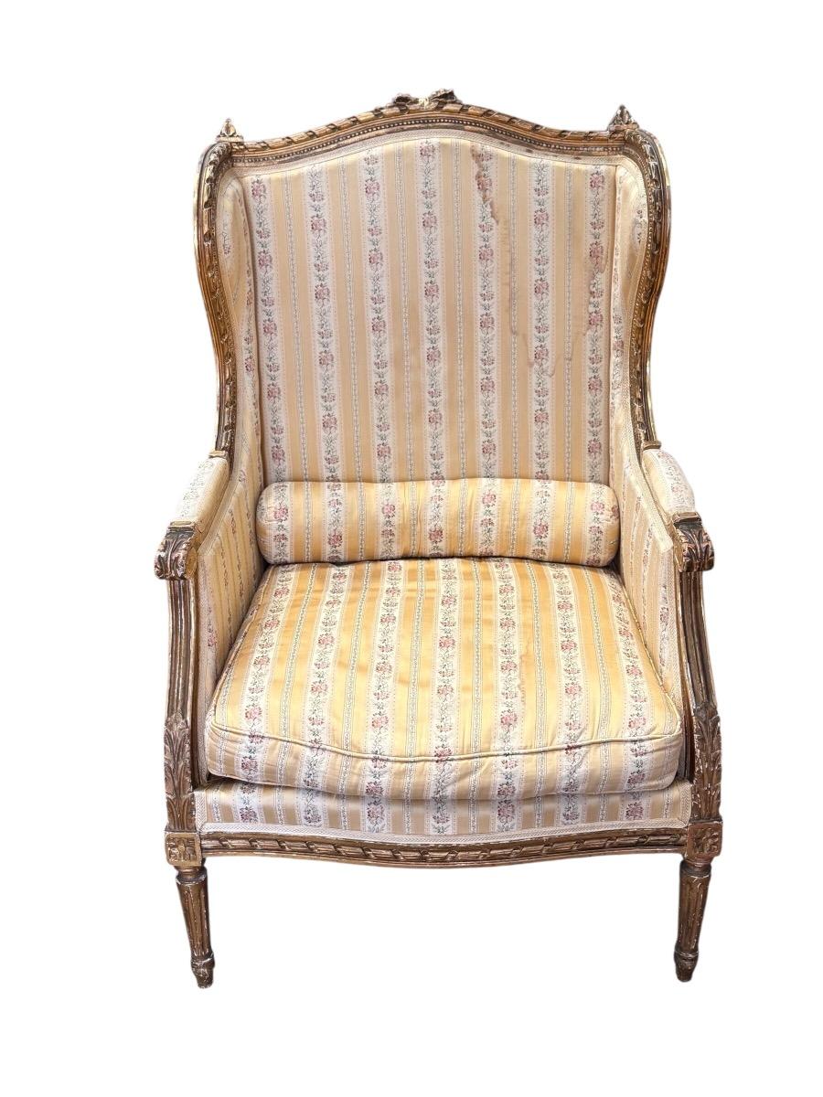 Pair of french Louis XVI Bergères 