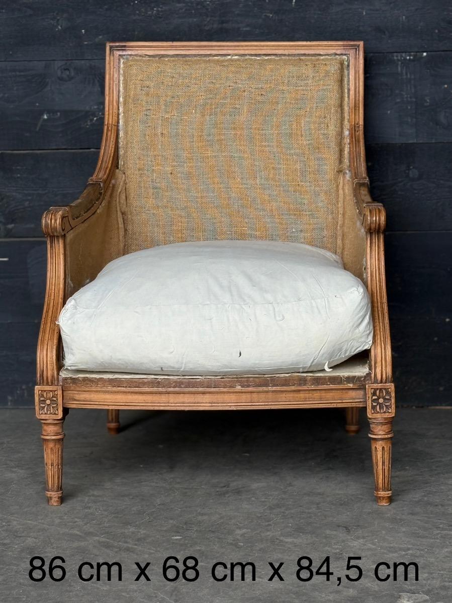 Pair of french Louis XVI Bergères circa 1930-1940