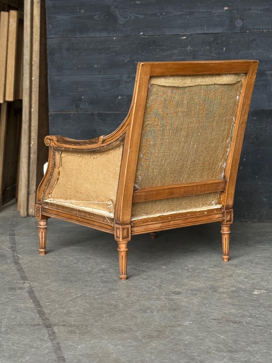Pair of french Louis XVI Bergères circa 1930-1940