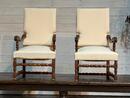 Pair of french rustic armchairs 