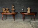 Pair of mahogany english console tables 
