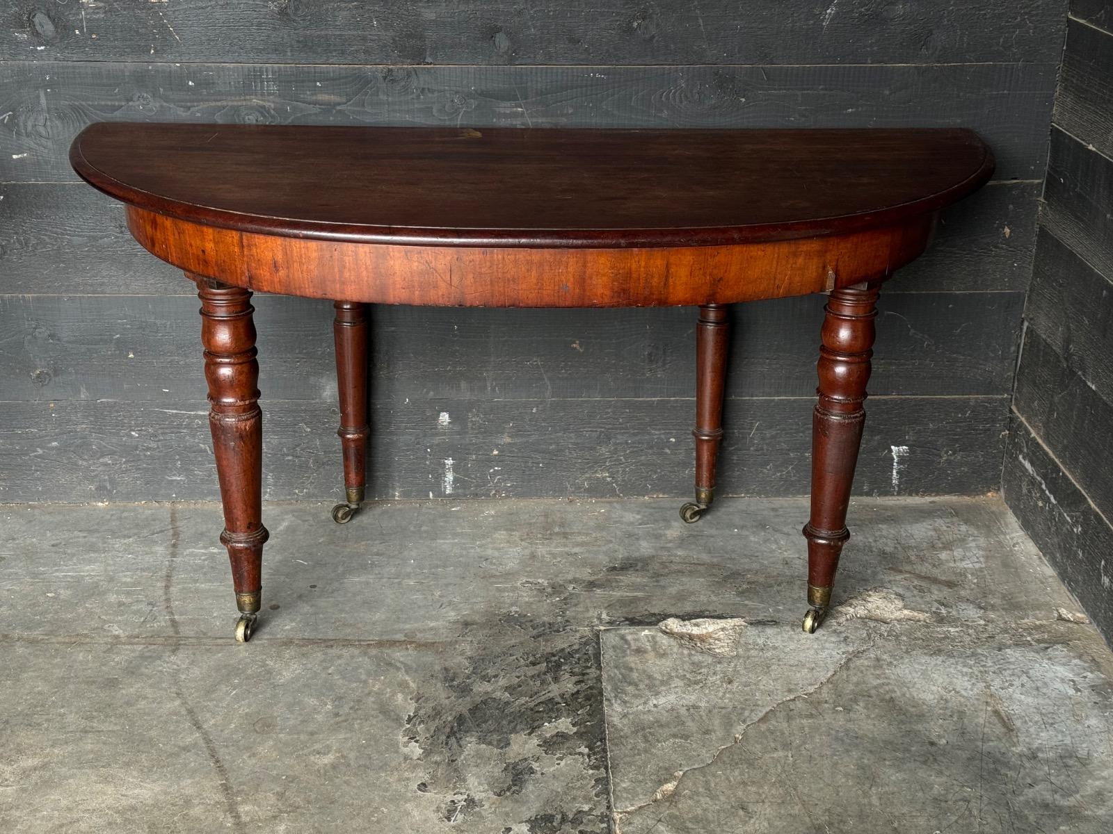 Pair of mahogany english console tables 