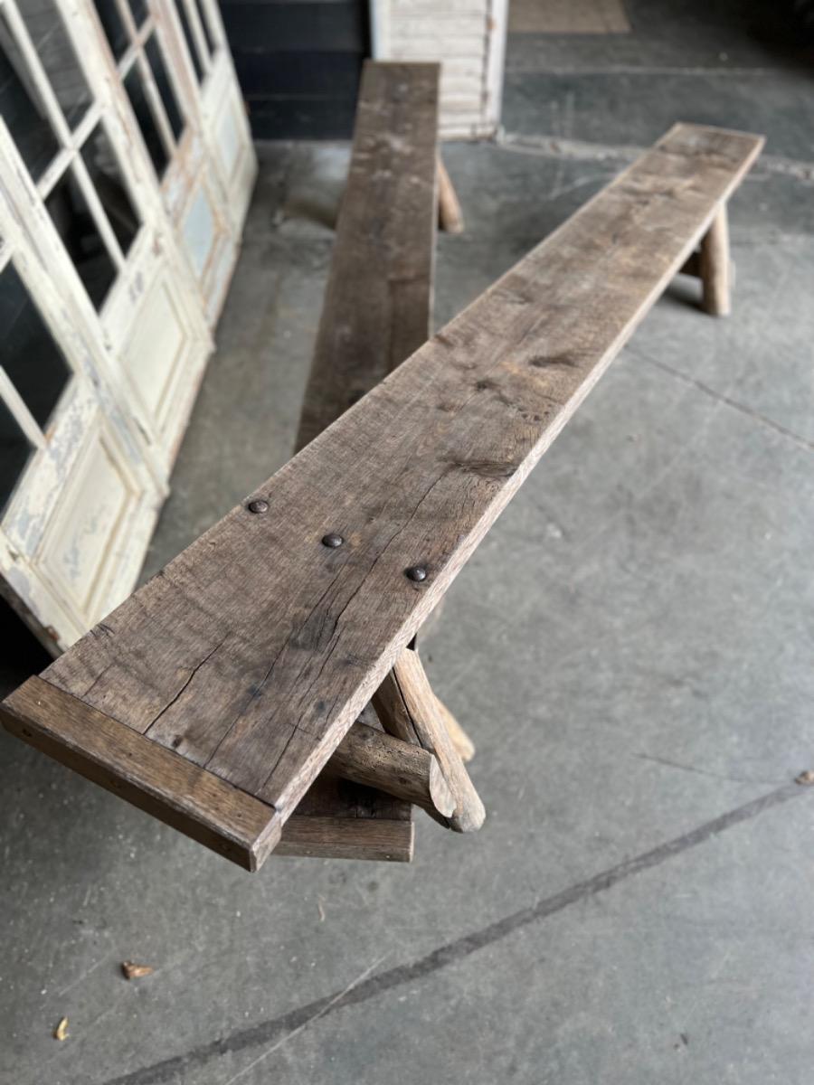 Pair of rustic benches 