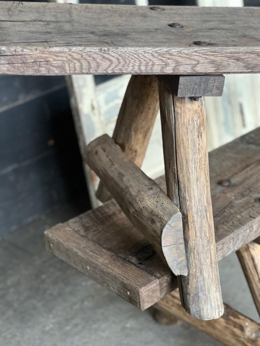 Pair of rustic benches 