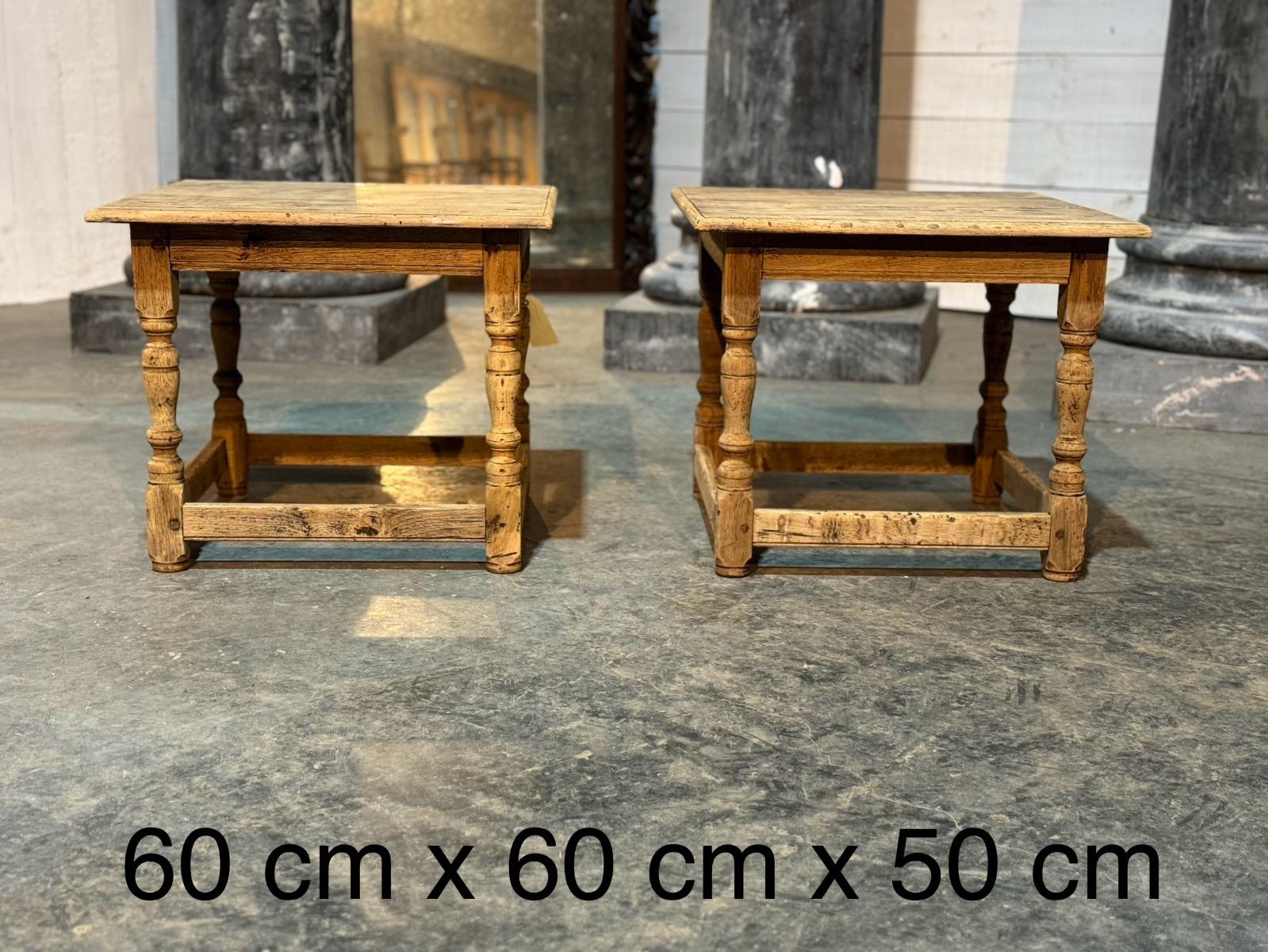 Pair of rustic tables