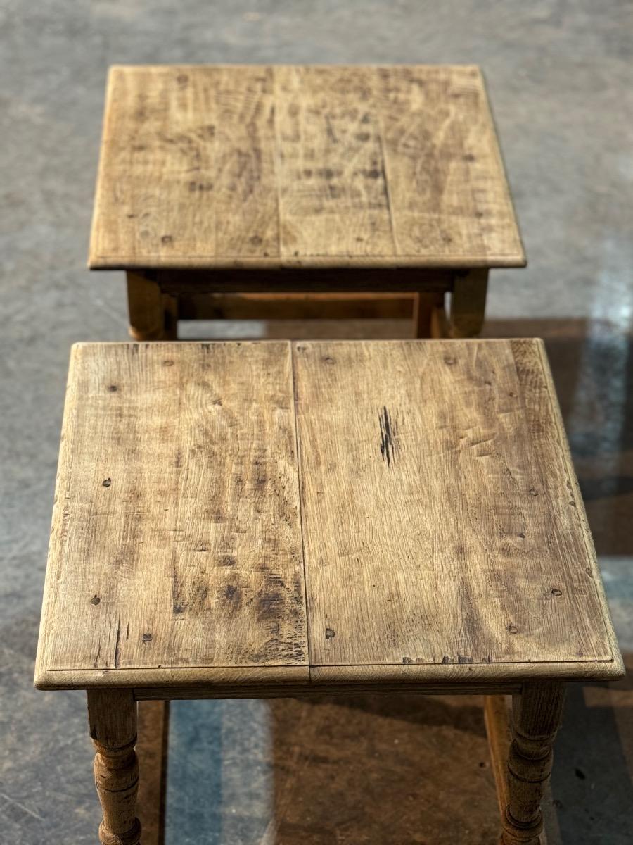 Pair of rustic tables