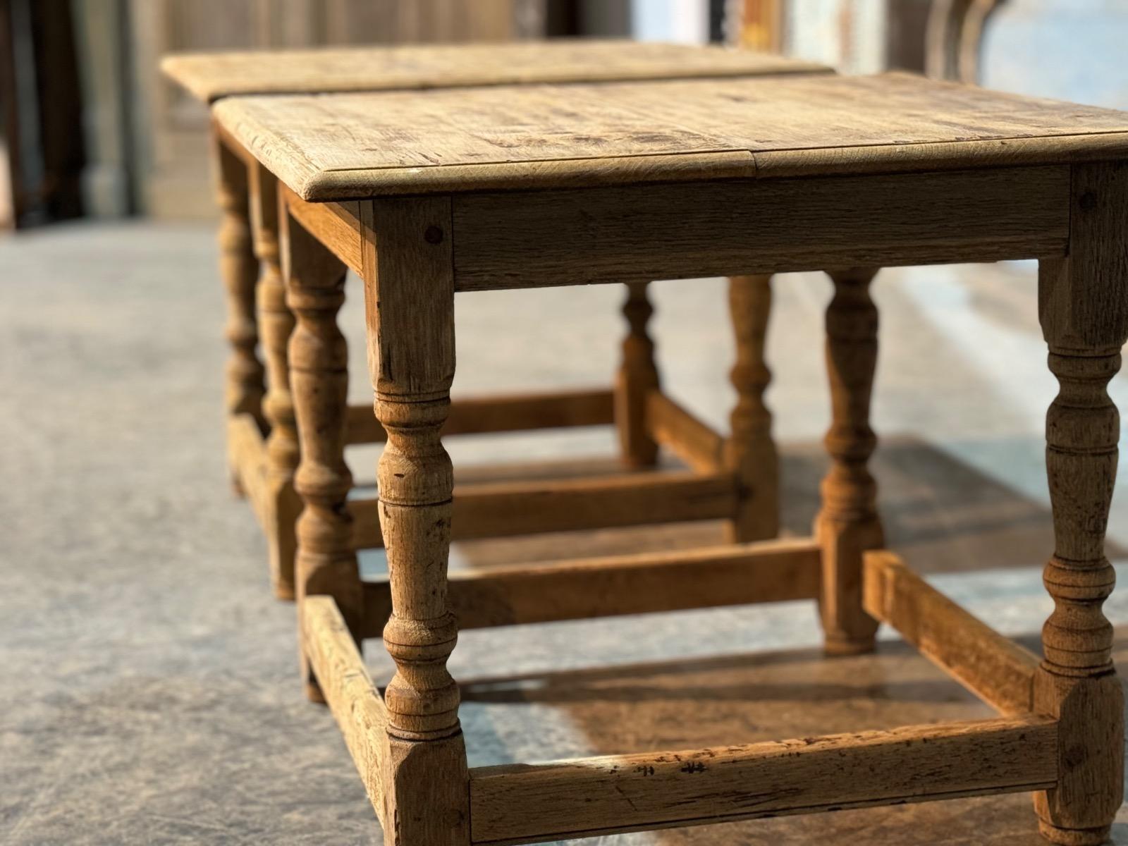 Pair of rustic tables 