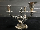 style Pair of silvered bronze candlesticks