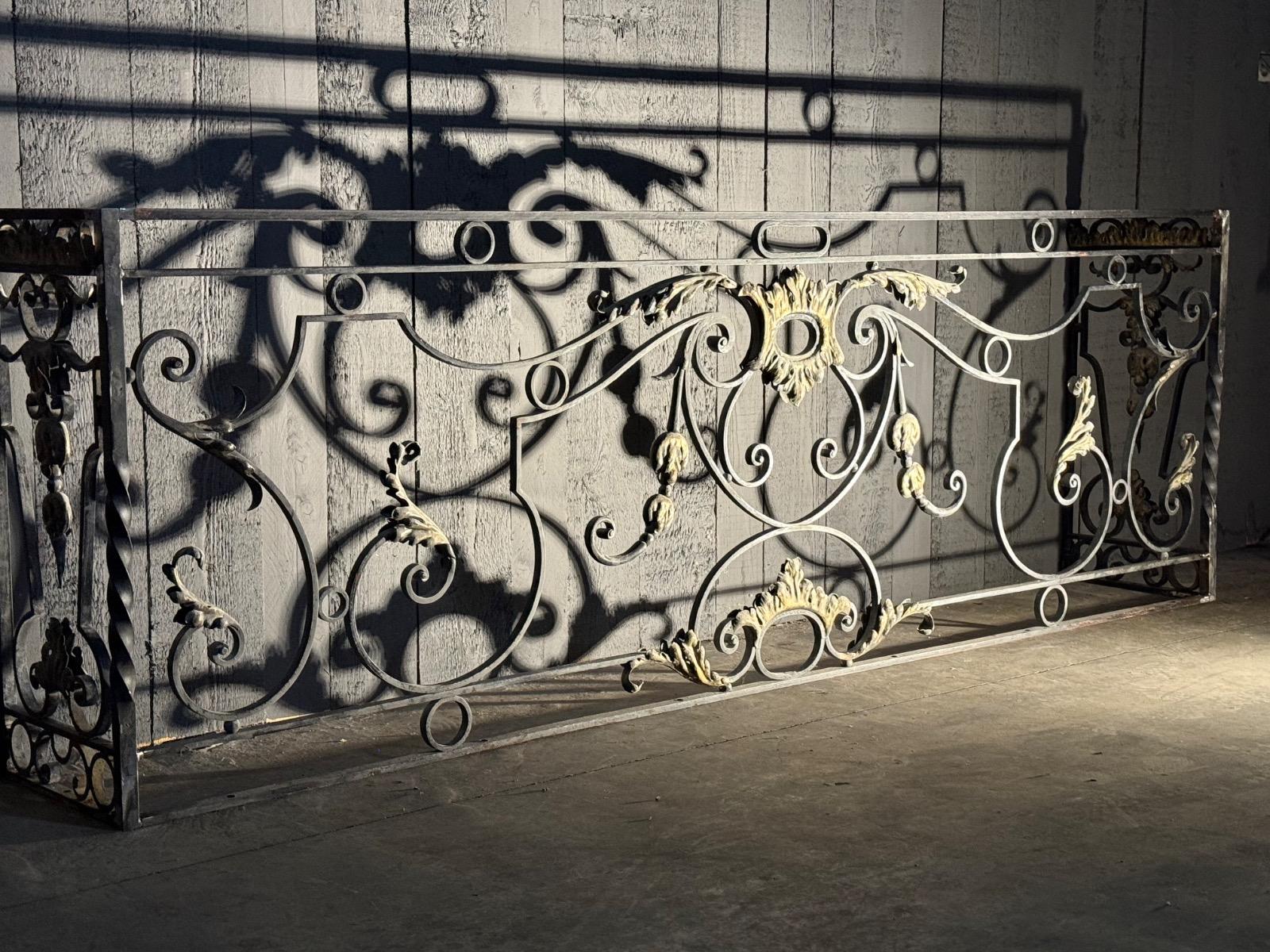 Pair of wrought iron console 