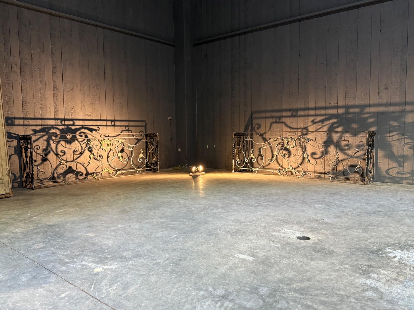 Pair of Wrought iron consoles 