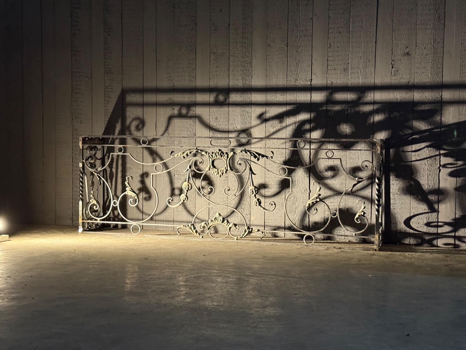 Pair of wrought iron consoles 