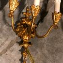 Paire d'appliques en bois doré