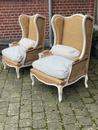 Paire de bergères louis XV patinée 