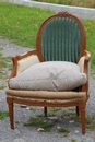 Paire de bergères de style Louis 16