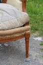 Paire de bergères de style Louis 16
