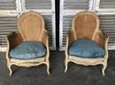 Paire de bergères Louis XV patinées  France 1900