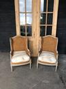 Paire de Bergères louis XVI peintes