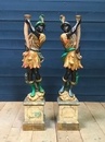 Paire de blackamoor en bois