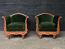 Paire de fauteuils Art Deco en chêne