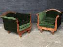 Paire de fauteuils Art Deco en chêne