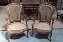 Fauteuils style Louis-Philippe en acajou, France 19è