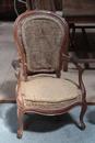 Fauteuils style Louis-Philippe en acajou, France 19è