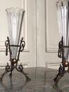 Paire de vases en crystal et bronze Napoléon III
