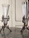 Paire de vases en crystal et bronze Napoléon III