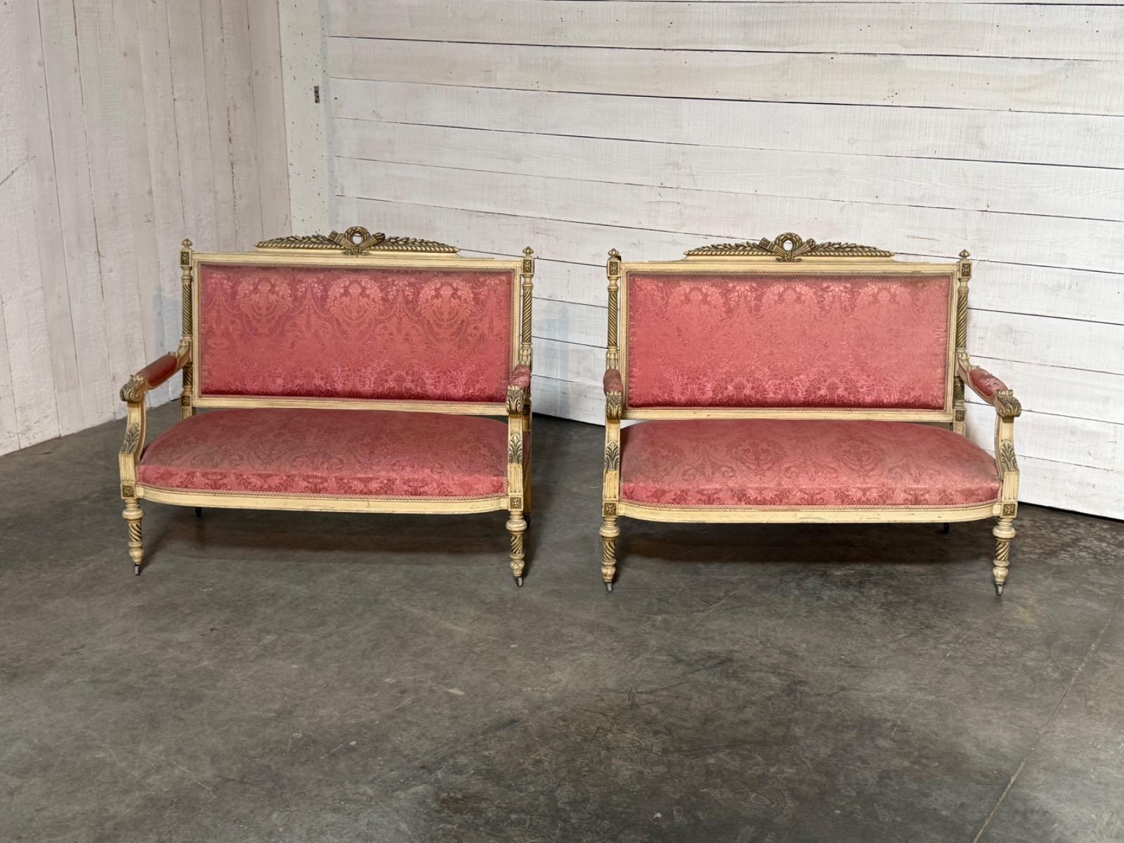 Pair of Louis XVI sofas 