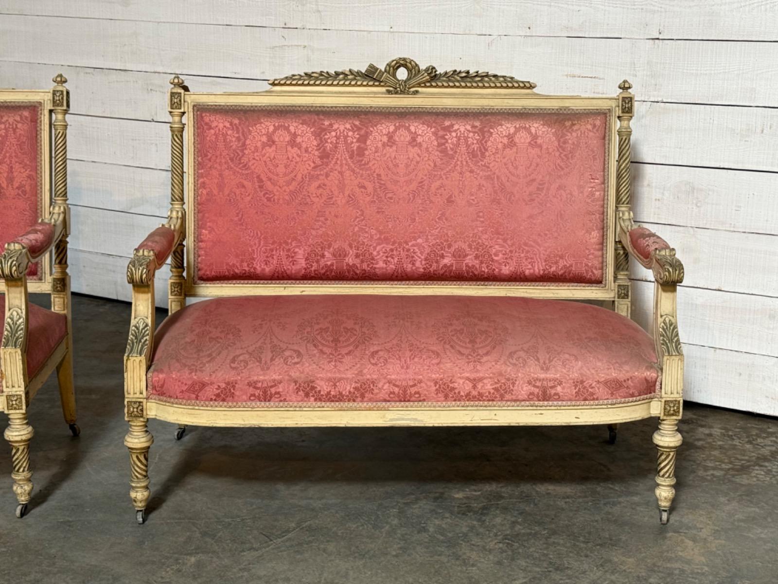 Pair of Louis XVI sofas 