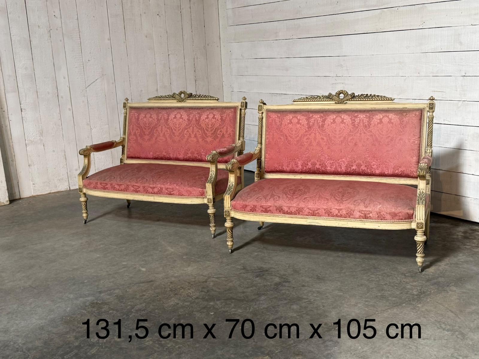 Pair of Louis XVI sofas 