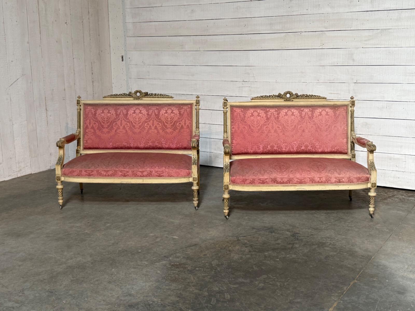 Pair of Louis XVI sofas 