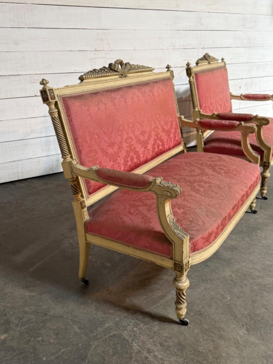Pair of Louis XVI sofas 