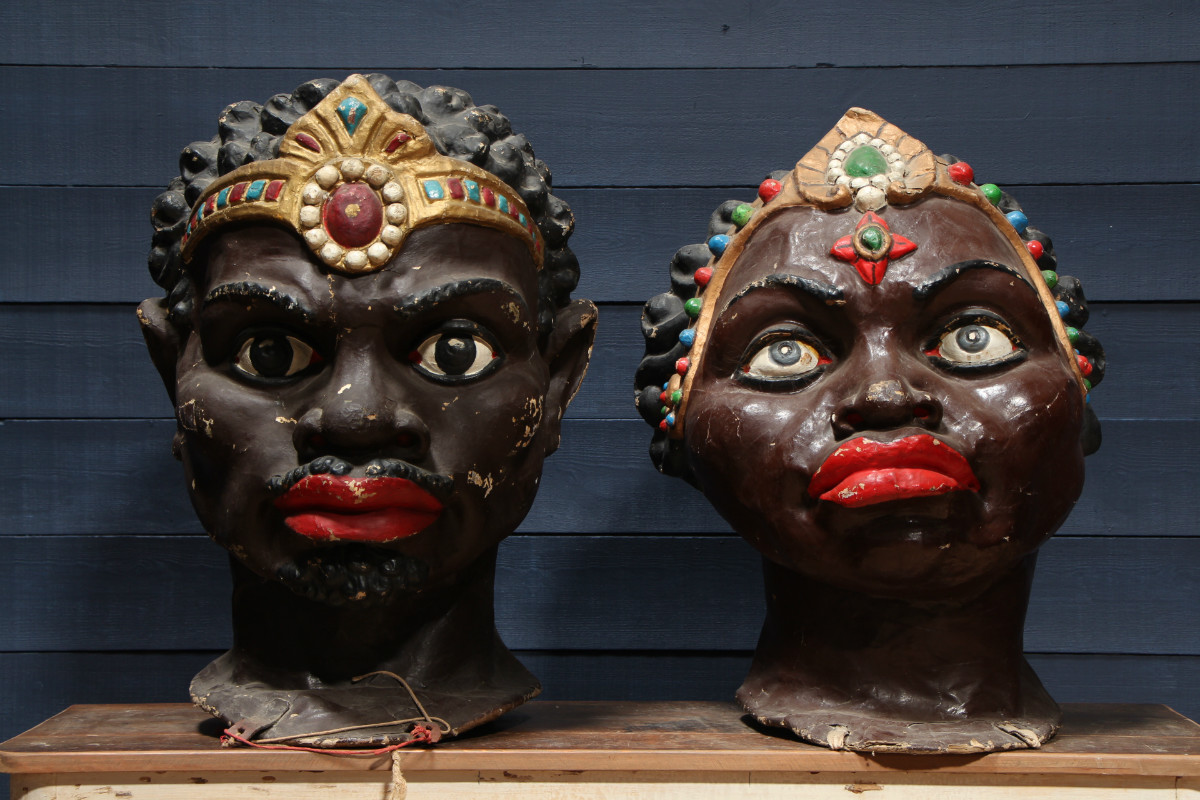 Papier Maché Carnaval heads