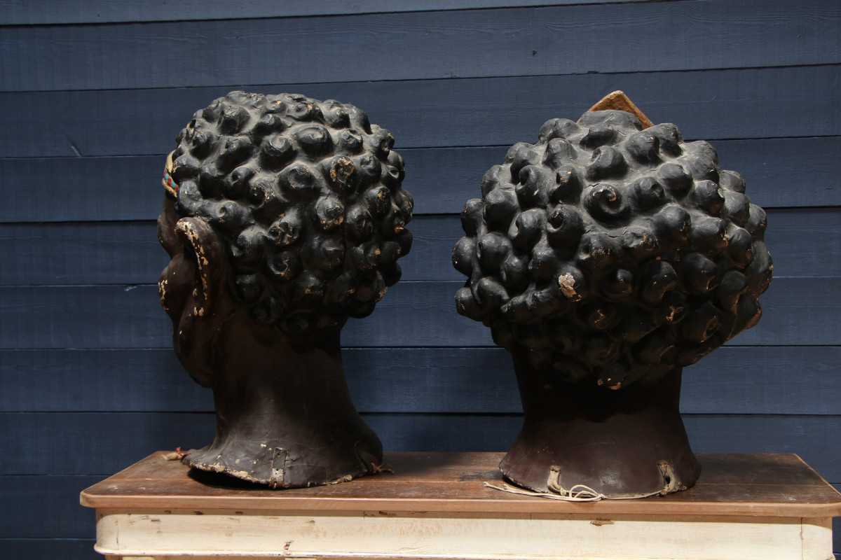 Papier Maché Carnaval heads