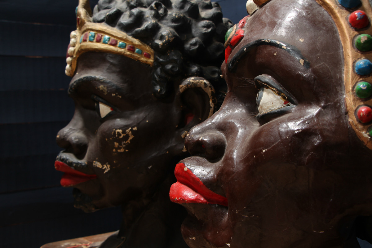 Papier Maché Carnaval heads