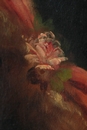 Peinture sur toile avec une gitane France 20 ème siècle
