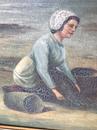 Peinture sur toile femmes de pecheur 19 ème siecle