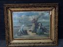 Peinture sur toile femmes de pecheur 19 ème siecle