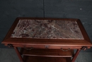 Paire server avec dessus en marbre style Renaissance en Noyer, 1880