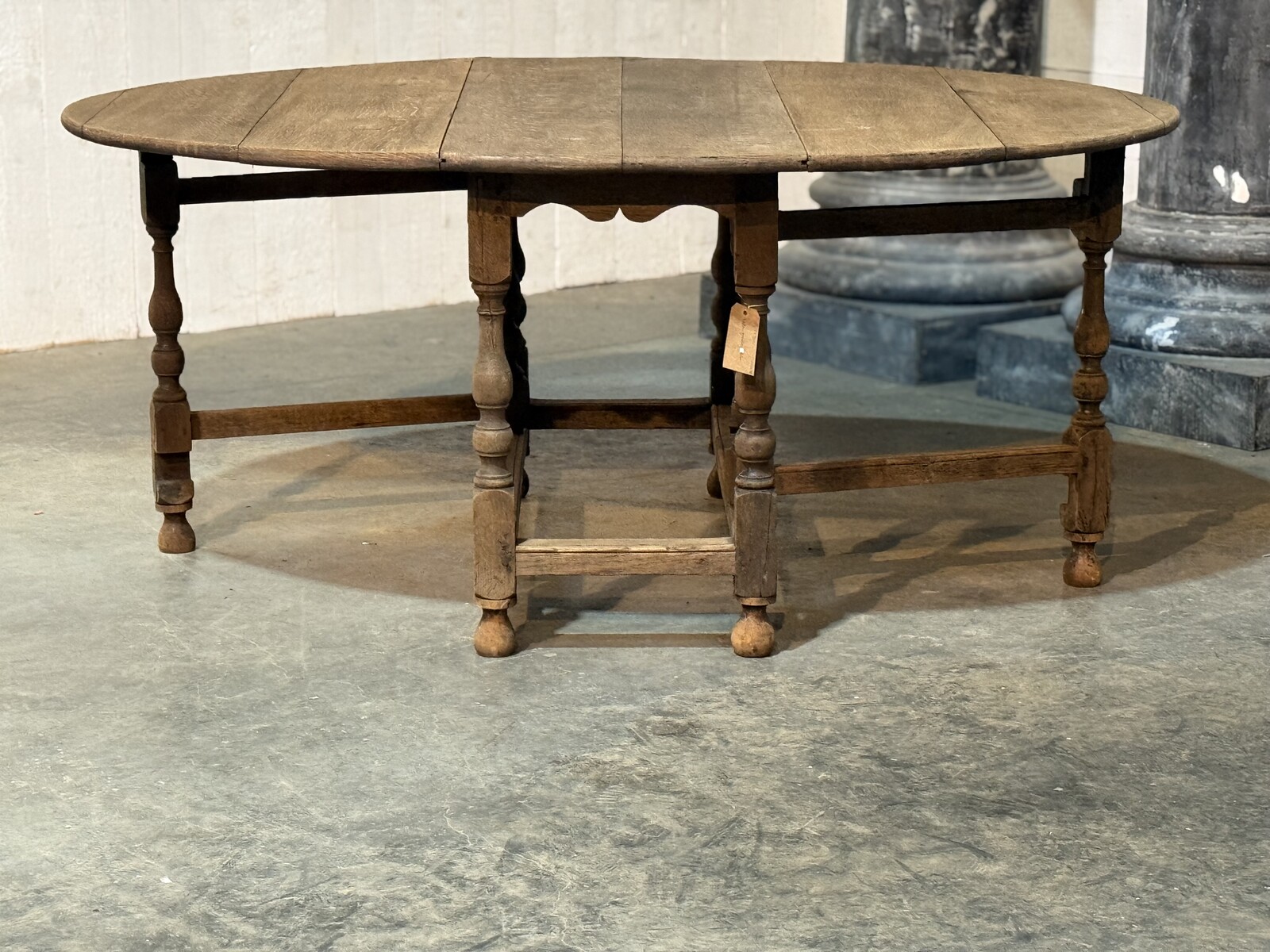Round rustic English table 