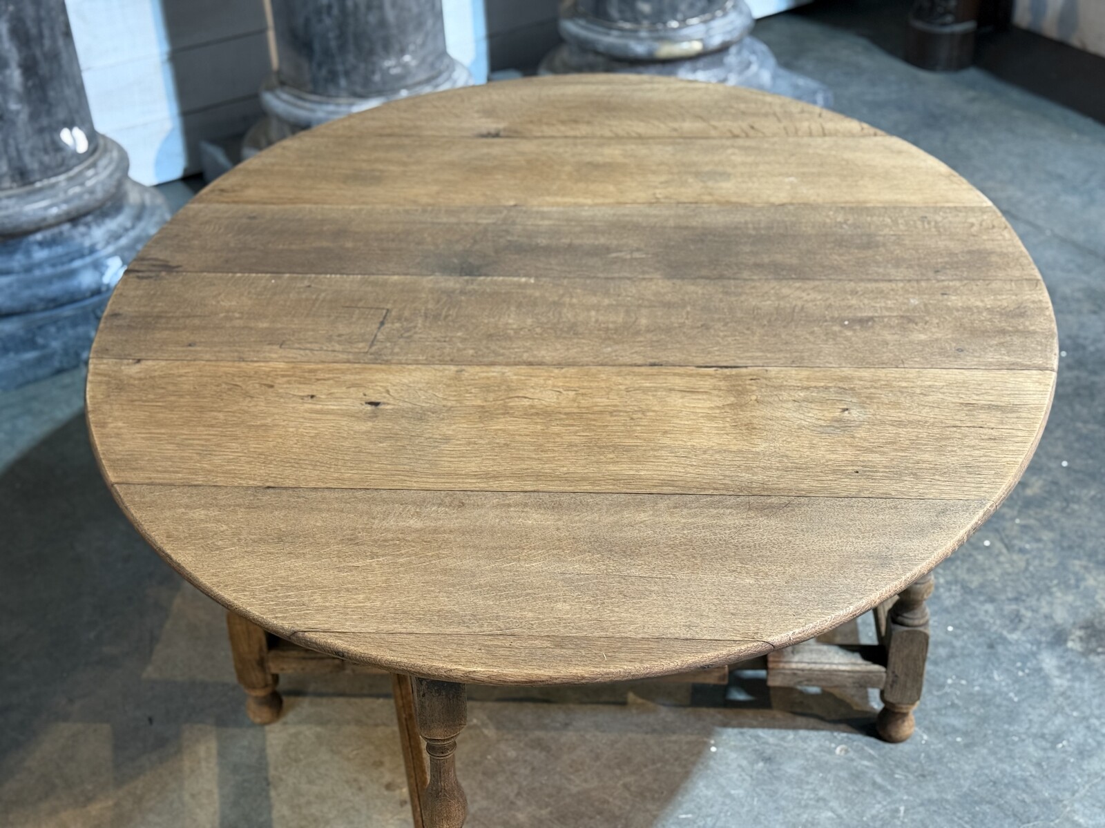 Round rustic English table 
