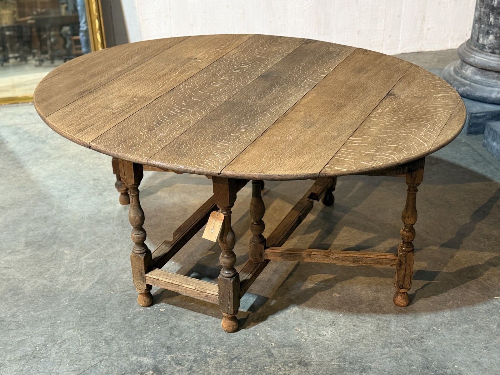 Round rustic English table 