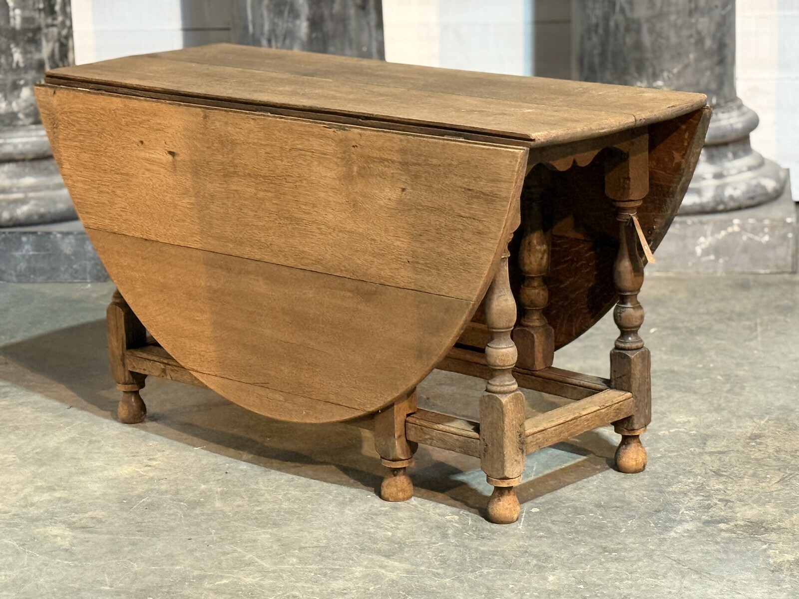 Round rustic English table 