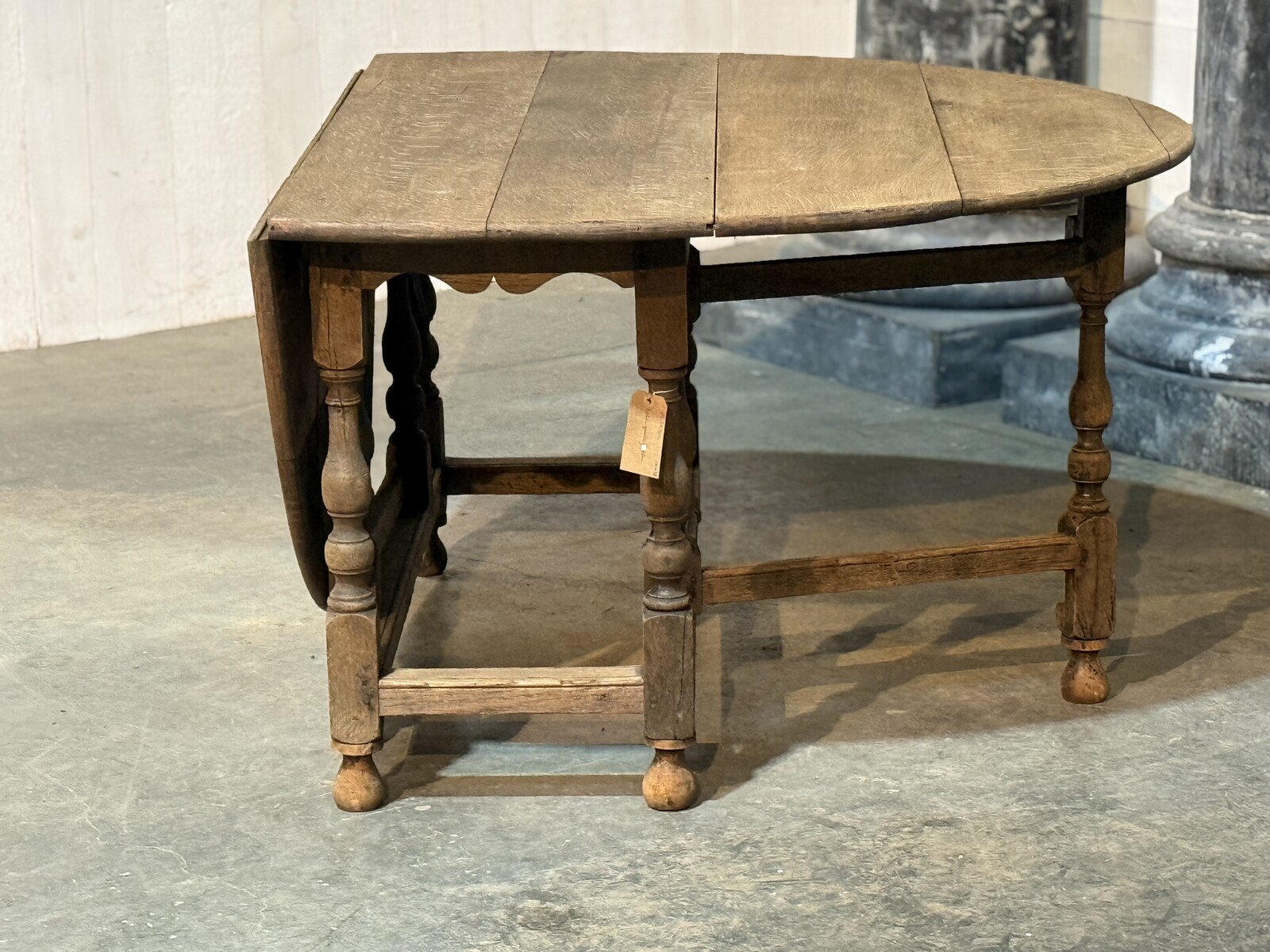Round rustic English table 