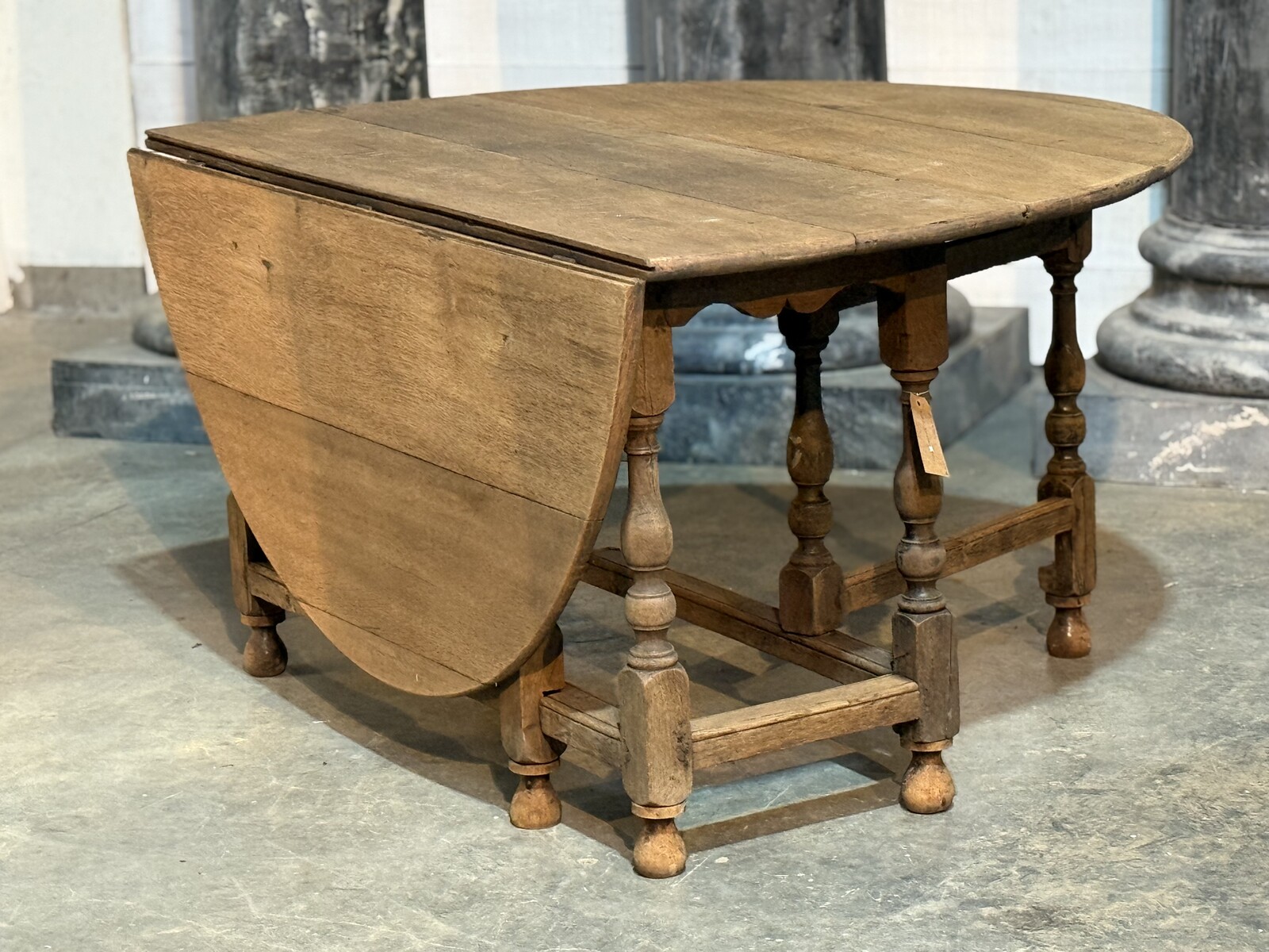 Round rustic English table 