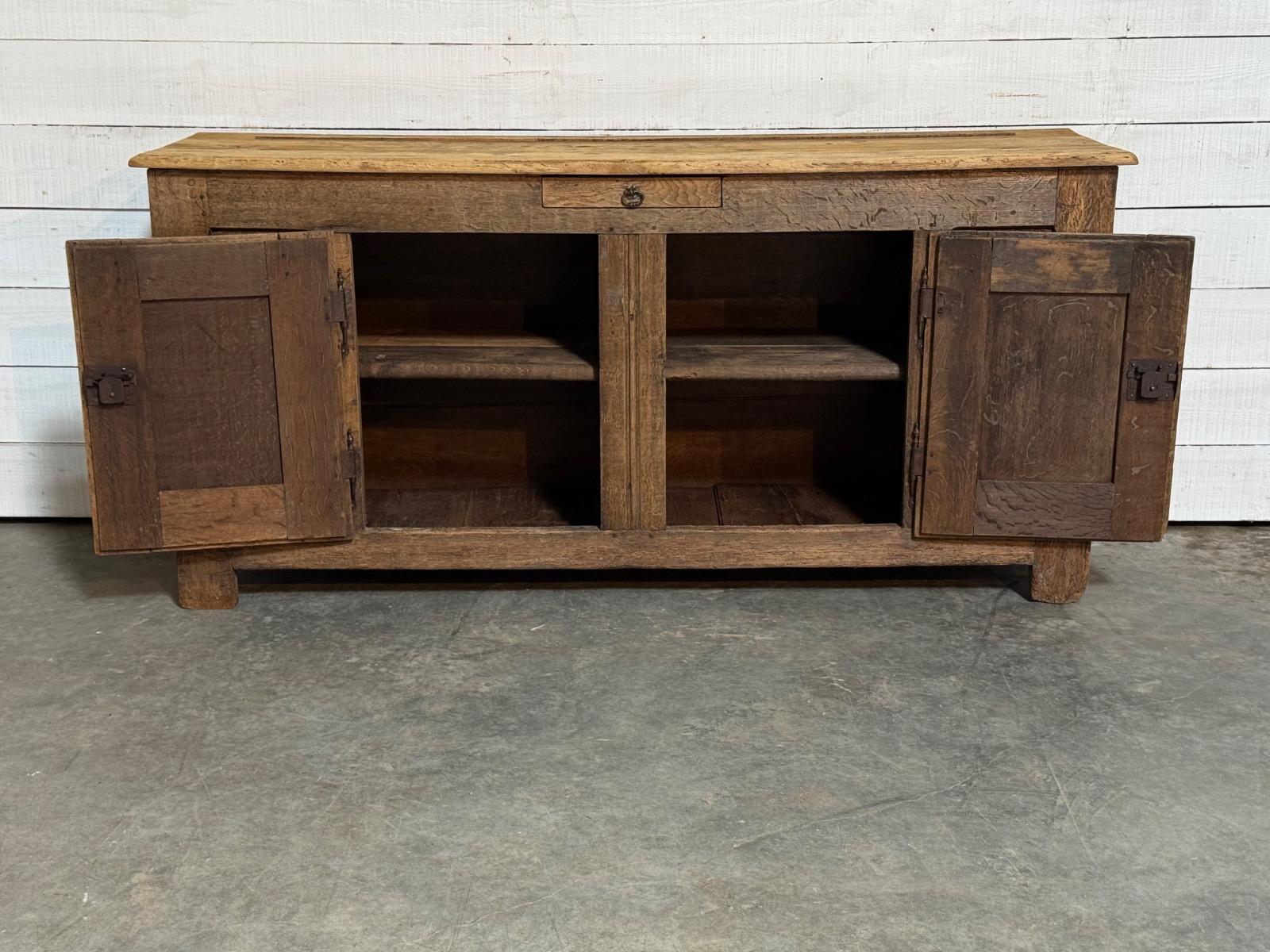 Rustic buffet in bleached oak