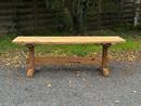 Rustic oak trestle table 