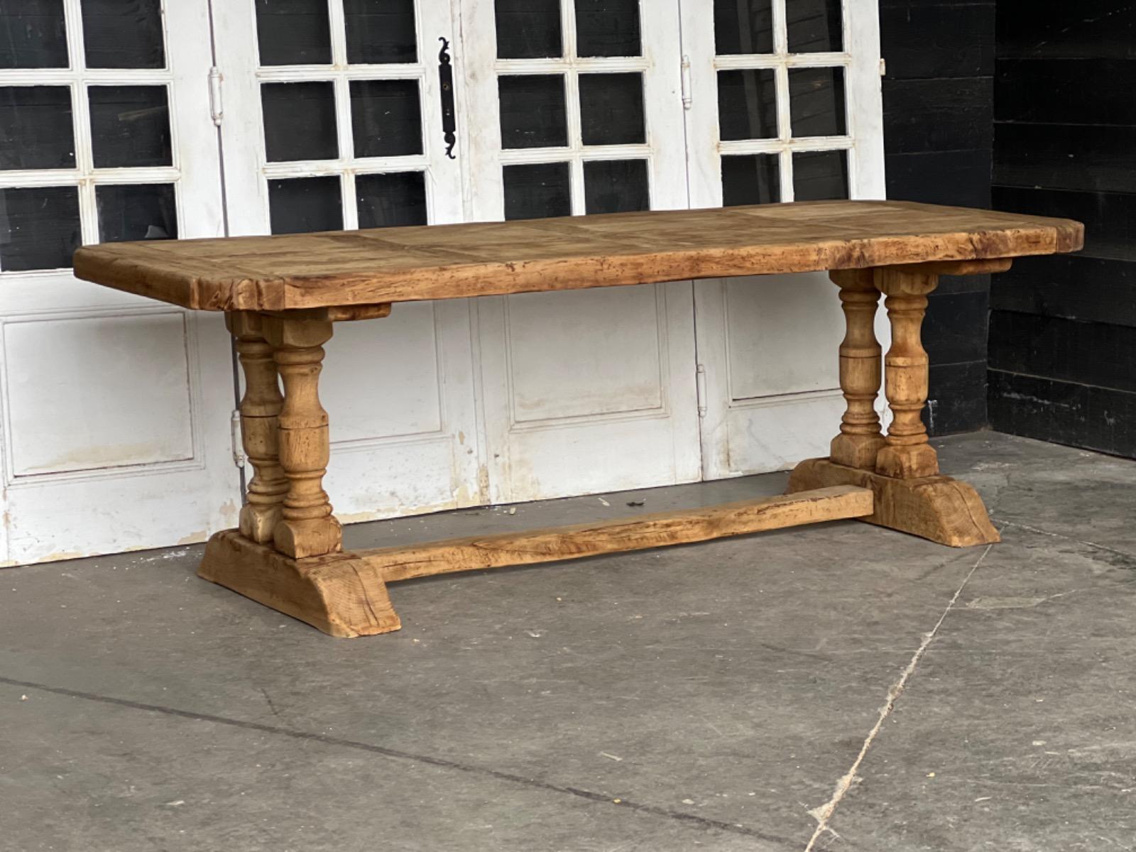 Rustic trestle table