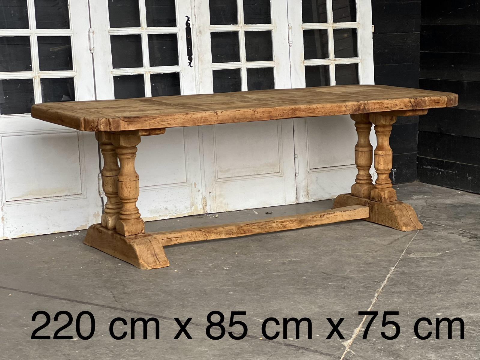 Rustic trestle table